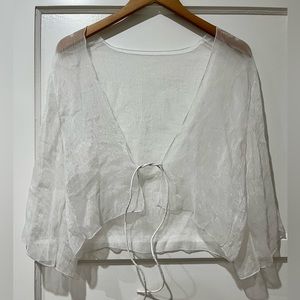 Asos White Sheer Cardigan